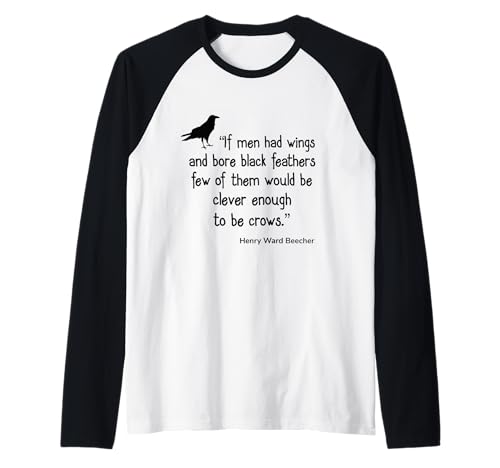 Krähenhemd If Men Had Wings Clever Crow Zitat Raglan Krähenhemd If Men Had Wings Clever Crow Zitat Raglan von Bird Birder & Birding Apparel Company