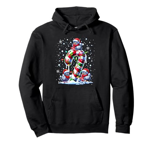 Three Santa Pigeons On Candy Cane Christmas Kids Toddler Pullover Hoodie von Bird Christmas Costume