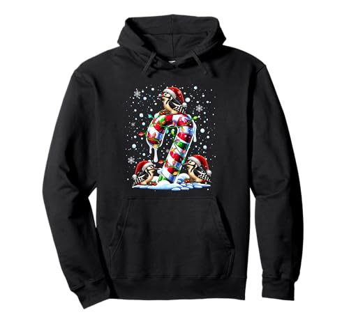 Three Santa Woodpeckers On Candy Cane Christmas Kids Toddler Pullover Hoodie von Bird Christmas Costume