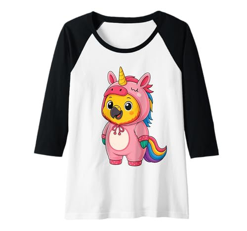 Damen Kawaii Vogel im Einhorn Kostüm für Mädchen Kinder Einhorn Liebhaber Raglan Damen Kawaii Vogel im Einhorn Kostüm für Mädchen Kinder Einhorn Liebhaber Raglan von Bird In Unicorn Costume Kawaii Design