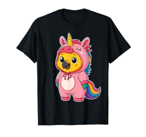 Kawaii Vogel im Einhorn Kostüm für Mädchen Kinder Einhorn Liebhaber T-Shirt von Bird In Unicorn Costume Kawaii Design