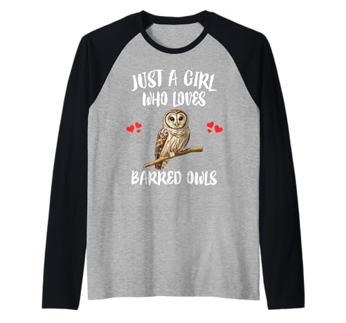 Nur EIN Mädchen, das Barred Owls Birds liebt Raglan von Bird Lovers