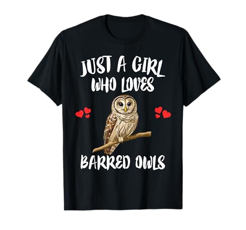 Nur EIN Mädchen, das Barred Owls Birds liebt T-Shirt von Bird Lovers