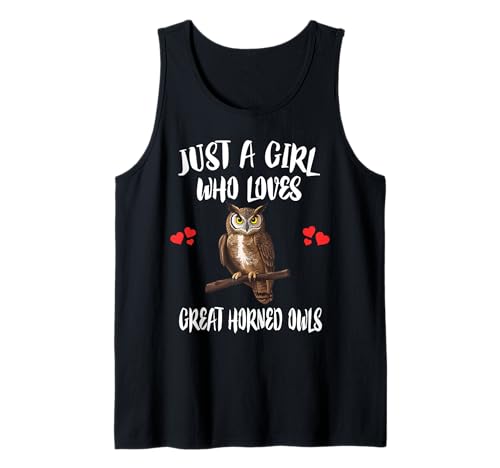 Nur EIN Mädchen, das große gehörnte Eulen liebt Tank Top von Bird Lovers