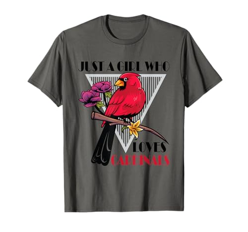 Nur ein Mädchen, das Cardinals liebt Birdwatcher Red Bird Nature T-Shirt Nur ein Mädchen, das Cardinals liebt Birdwatcher Red Bird Nature T-Shirt von Bird Nerd Mom Birdwatching Avian Lover Birding Zoo