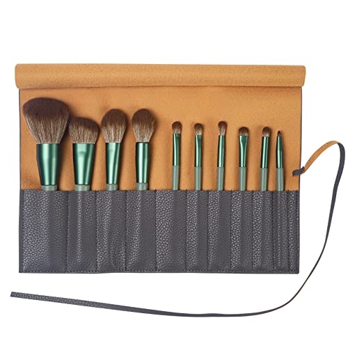 Make-up-Pinselhalter Organizer Pinsel Rolling Case Tasche Halter Kosmetiktasche für Reisen Tragbare Pinsel Rolltasche Pinsel Aufbewahrungstasche Etui PU Leder mit Gürtelschlaufe, Dunkelgrau, Make-up-Pinselhalter, Organizer für Make-up-Pinsel von Bird&Fish