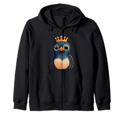 Schönes Vogelgesicht mit lustiger Krone für Jungen und Mädchen Kapuzenjacke von Bird with Crown