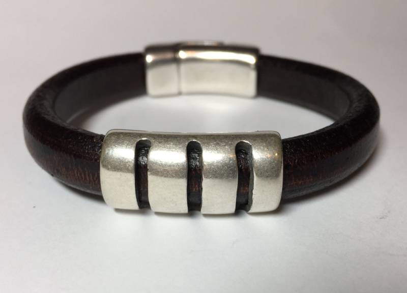 Herren Regaliz Lederarmband - Cut Out Slider von BirdAndAves