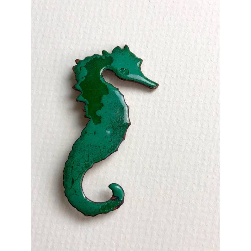 Vintage Pin Brosche Seepferdchen Modernen Grünen Emaille Auf Kupfer Vintage Pin Brosche Seepferdchen Modernen Grünen Emaille Auf Kupfer von BirdAvenueVintage