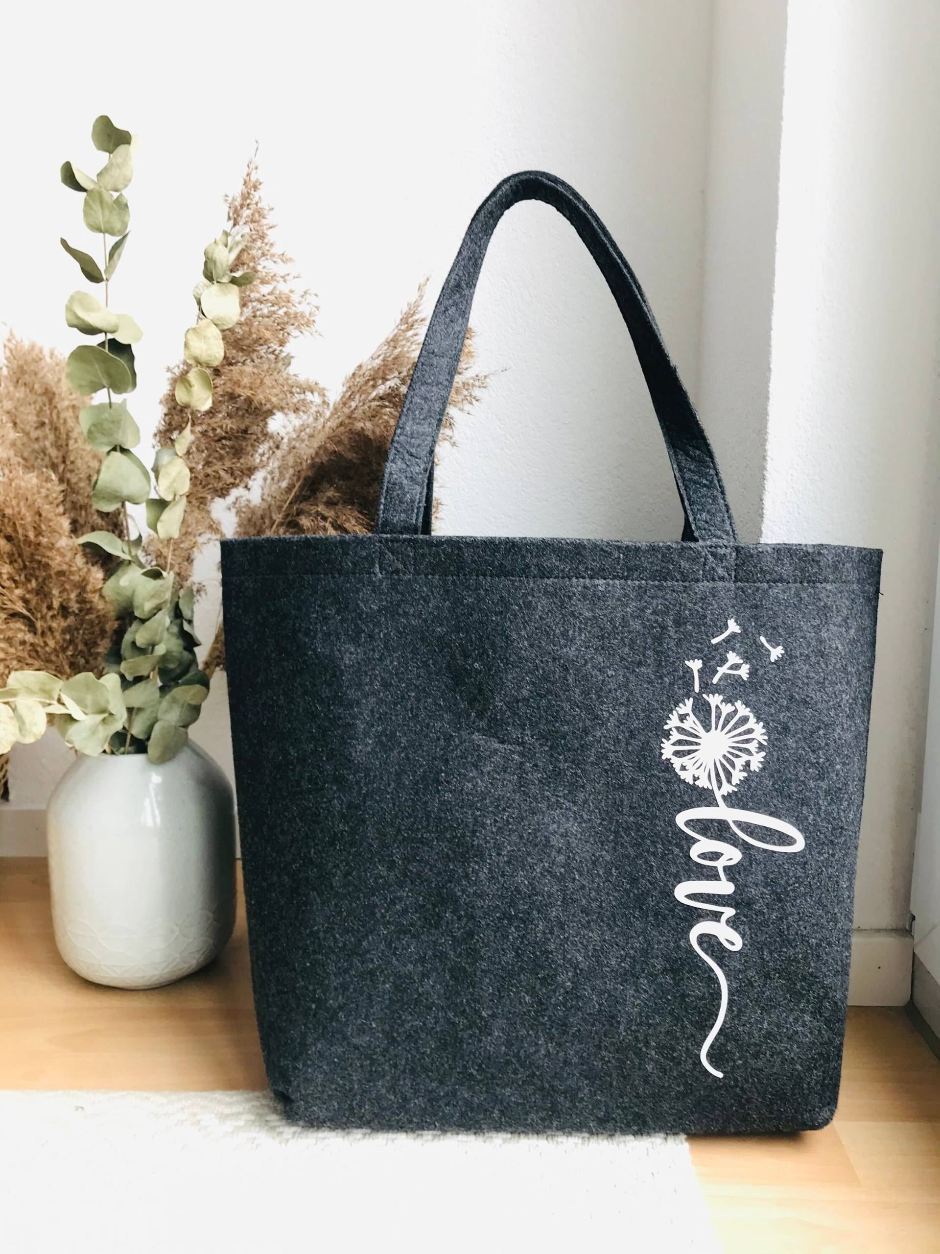 Shopper Filz | Pusteblume "Love" von BirdDesignDE