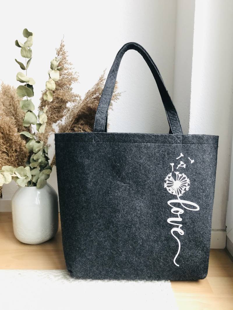 Shopper Filz | Pusteblume "Love" von BirdDesignDE