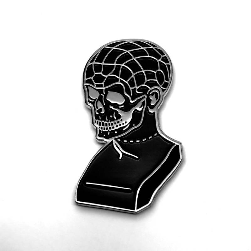 Phrenologie Totenkopf Pin von BirdOvPrey