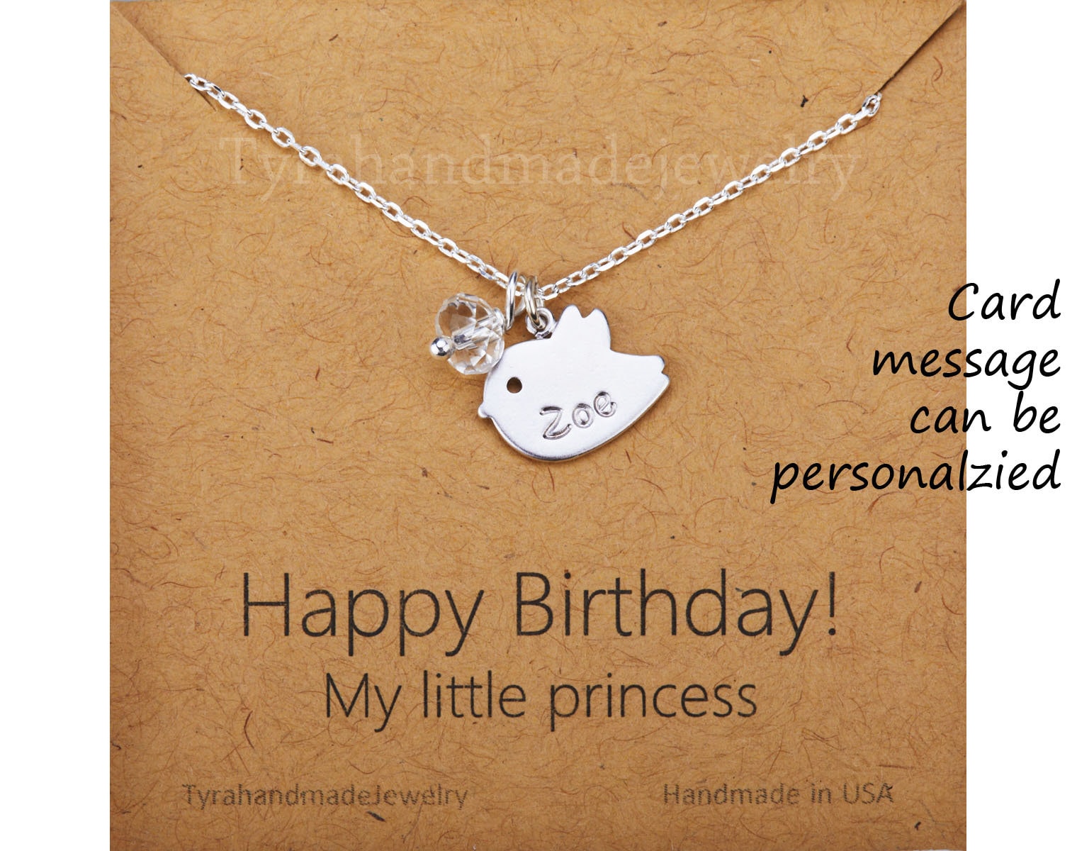 Große Vogel Initial Halskette, Gestempelte Namenskette, Personalisierte Geburtsstein, Mutter Schmuck Geschenk, Oma Geschenk, Mutter Tochter Geschenk von Birdedenjewelry