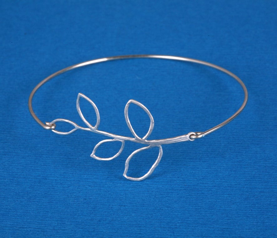 Tree Branch Armreif, Zweig Charm Silber Oder Gold, Muttertag Geschenk, Mom Geburtstag, Beste Freunde Nana Geschenk Oma von Birdedenjewelry