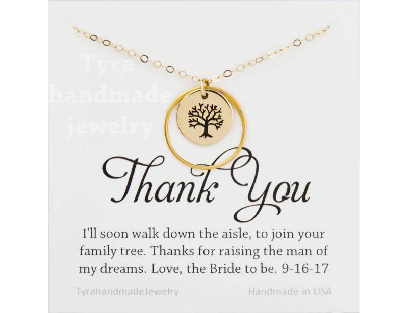 stammbaum Karma Halskette, Muttertag, Geschenk Für Die Schwiegermutter, Mutter Des Bräutigam-Geschenk, Baum Lebens Anhänger Halskette von Birdedenjewelry