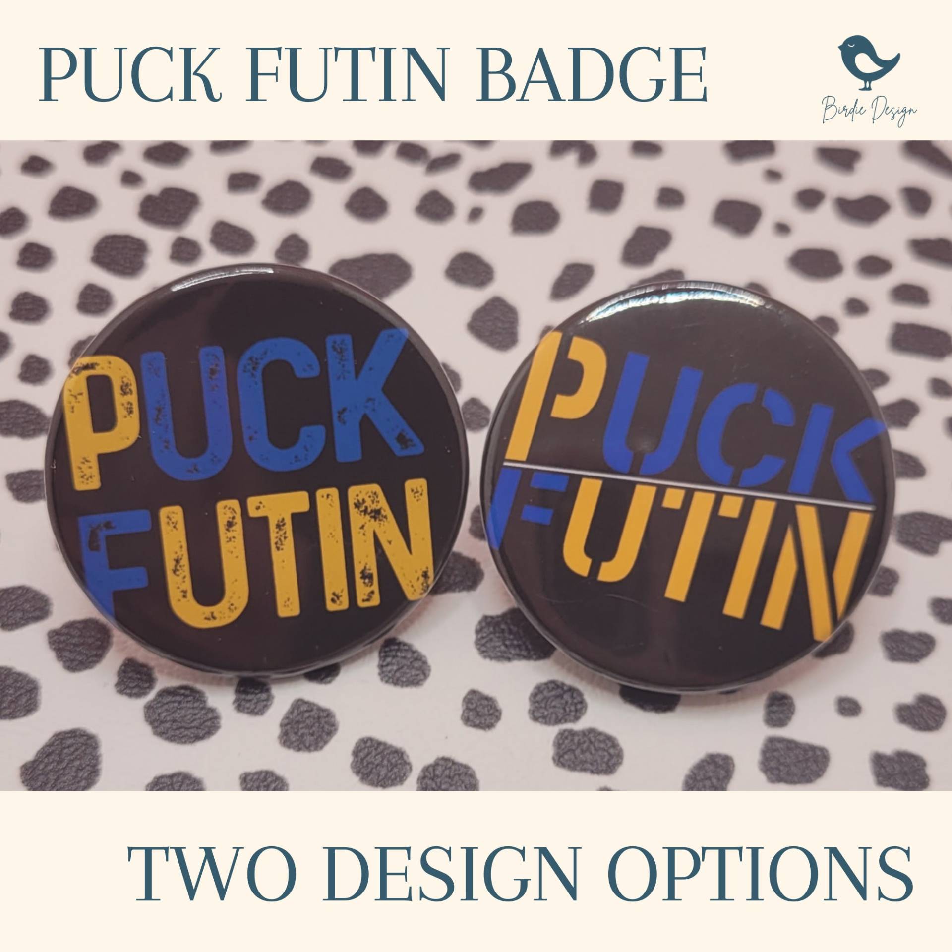 Puck Futin Abzeichen Button Pin - 38 Mm Anti-Putin Anti Kriegsabzeichen Unterstützung Ukraine Puck Futin Abzeichen Button Pin - 38 Mm Anti-Putin Anti Kriegsabzeichen Unterstützung Ukraine von BirdieDesignGB