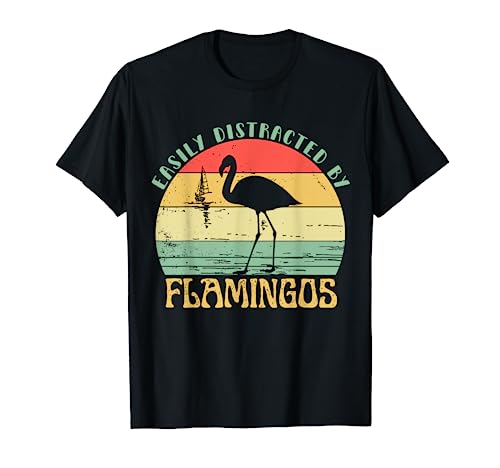 Easily Distracted By Flamingos Birds Retro Funny Men Birding T-Shirt Easily Distracted By Flamingos Birds Retro Funny Men Birding T-Shirt von Birds Lovers & Birding Birdwatching Apparel