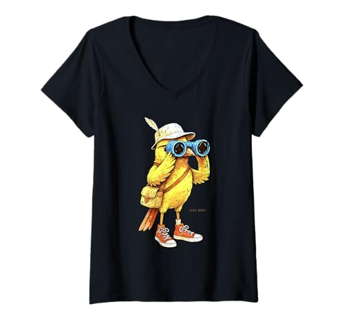 Damen Vogelhemd Ornithologist Birder Funny Bird Spotting T-Shirt mit V-Ausschnitt Damen Vogelhemd Ornithologist Birder Funny Bird Spotting T-Shirt mit V-Ausschnitt von Birdwatching Bird Nerd Tees...