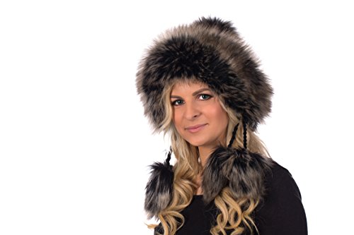 Birendy Tatra Mütze T 149 Mütze mit Fleecefutter, Pudelmütze, Wintermütze mit Fellbommeln aus Fellimitat von Birendy