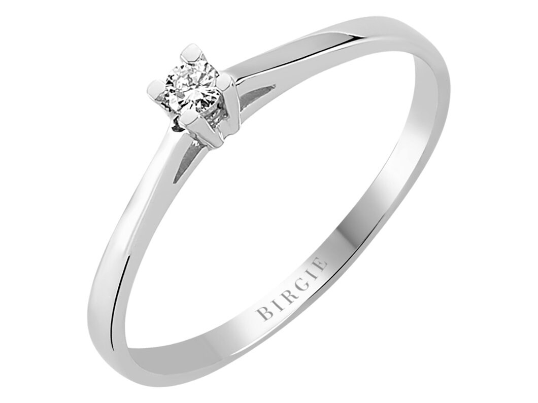 0.05 Karat Solitär Diamant Ring 333Er/8K Weißgold Echtschmuck Mit Zertifikat Diamantring Trauring Ehering Echte Ewigkeit Eternity von BirgieGmbH