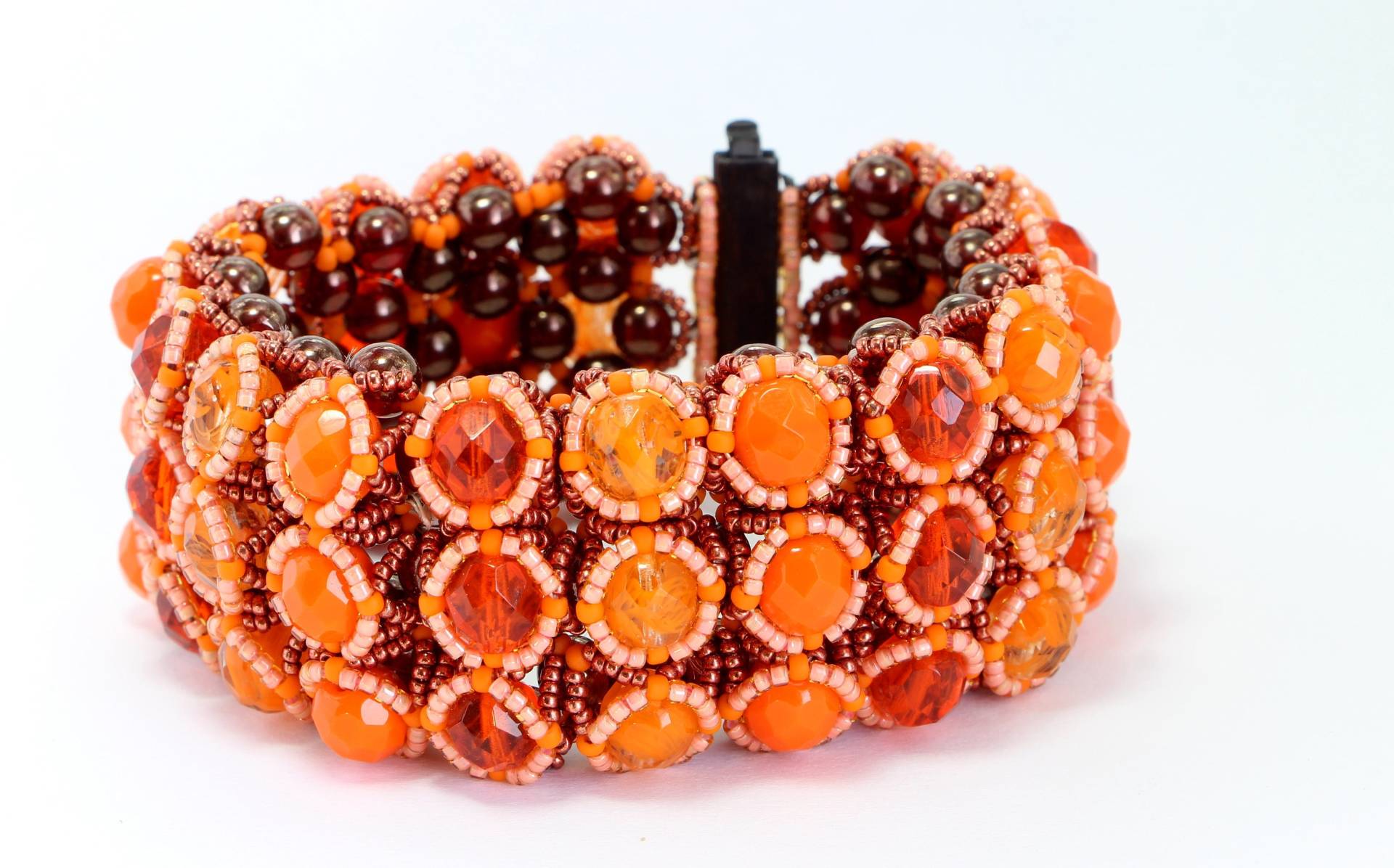 Sommerarmband Perlenarmband Armband Orange von BirgitSchrauthDesign