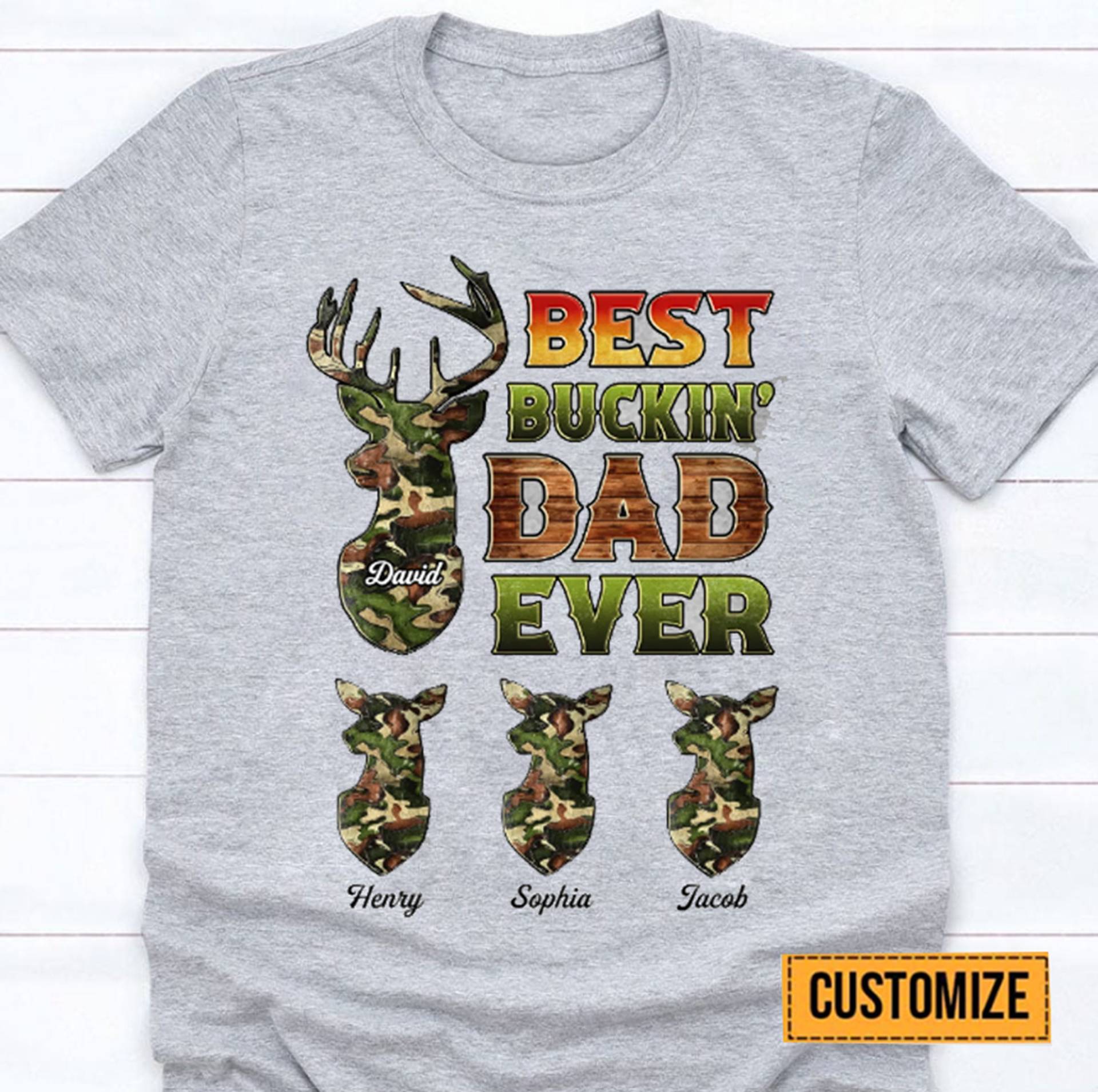 Bester Buckin "Papa Aller Zeiten, Hirsch Jagen Papa, Jagd Papa Shirt, Vintage Opa Geschenk, Jäger Jagdliebhaber von BirgitVStore