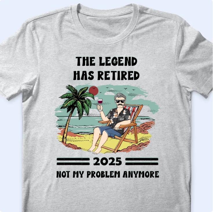 Die Legende Ist Im Ruhestand Shirt, Personalisierte Lustige Reitrement Tshirt, Individuelles Geschenk Für Opa/Papa von BirgitVStore