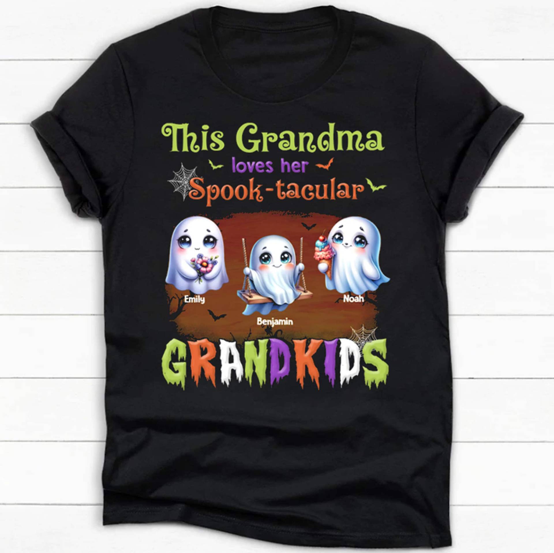 Oma Gruseliges Geschenk, Halloween Shirt, Nana Mit Enkelkindern T-Shirt, Salem Hexe Geschenke von BirgitVStore