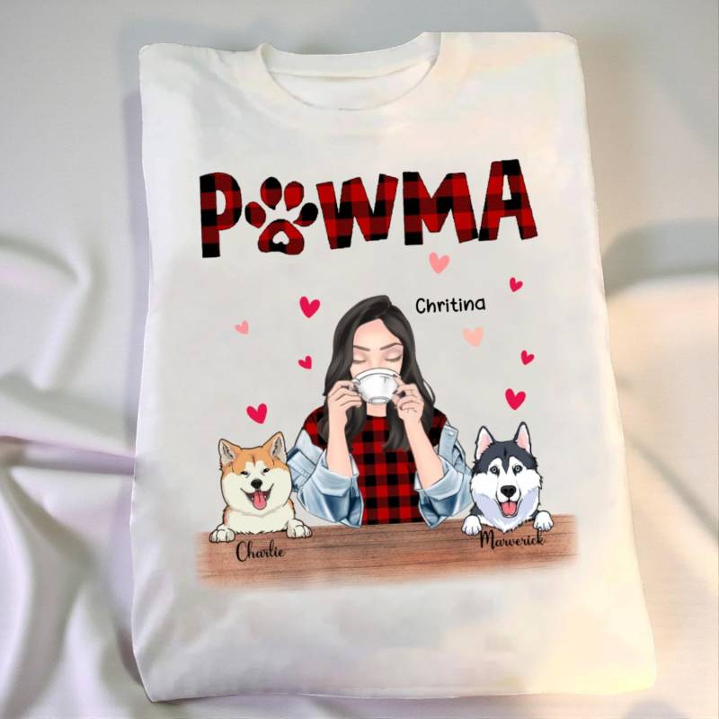 Pawma/Pawjama T-Shirt, Personalisiertes Offizielles Hundeschlafshirt, Haustier-T-Shirt, Hundemutter-T-Shirt Weihnachtsgeschenk von BirgitVStore