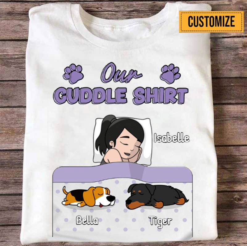 Unser Kuschel-Shirt, Offizielles Hundeschlaf-Shirt, Personalisiertes Hunde-Shirt, Komfort-Hundeschlaf-Shirt, Hunde Retro-Shirt, Hundefoto-Shirt von BirgitVStore