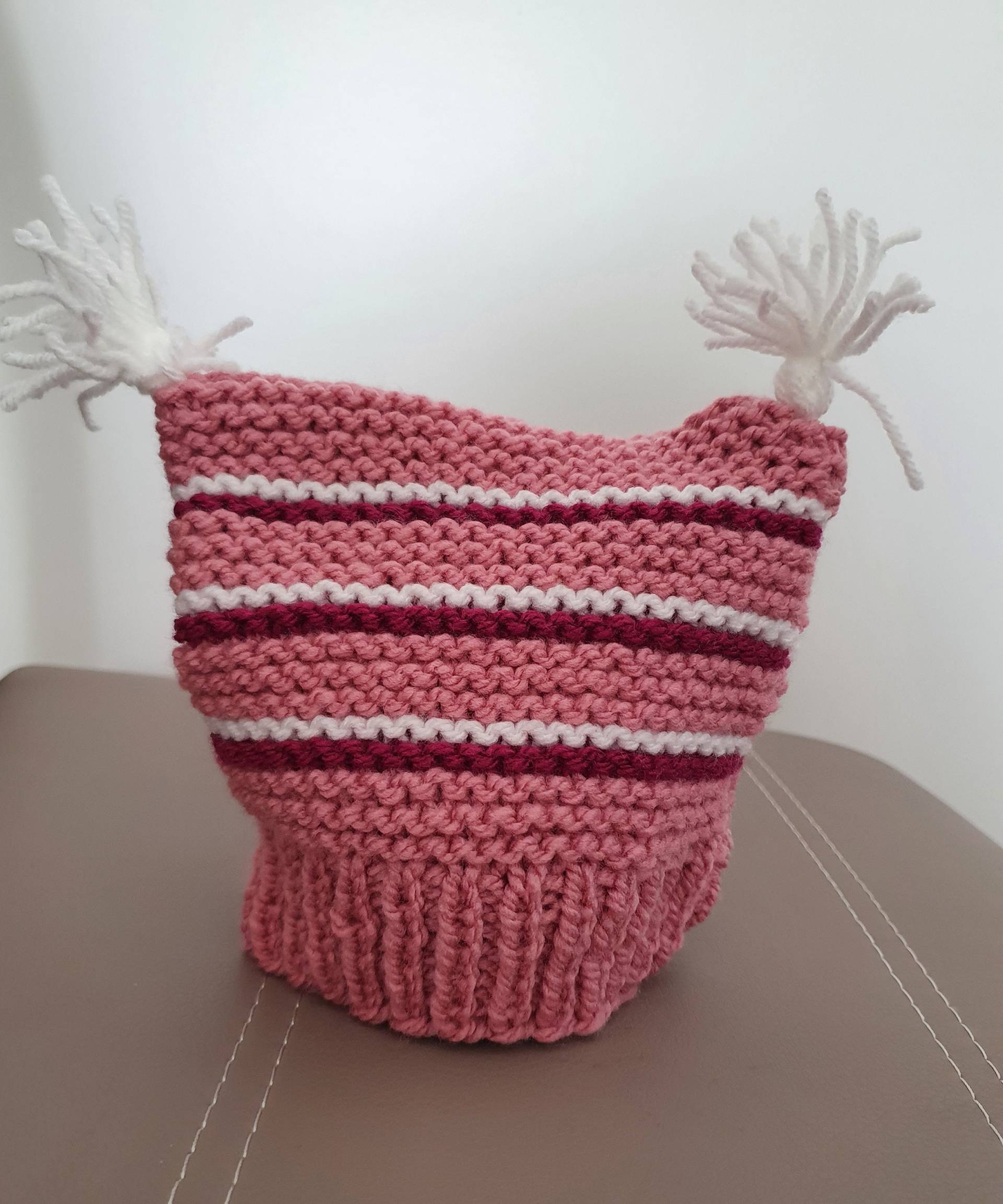 Handgestrickte Babymütze in Altrosa Ab Ca. 3 Monate von BirgitsStrickstube