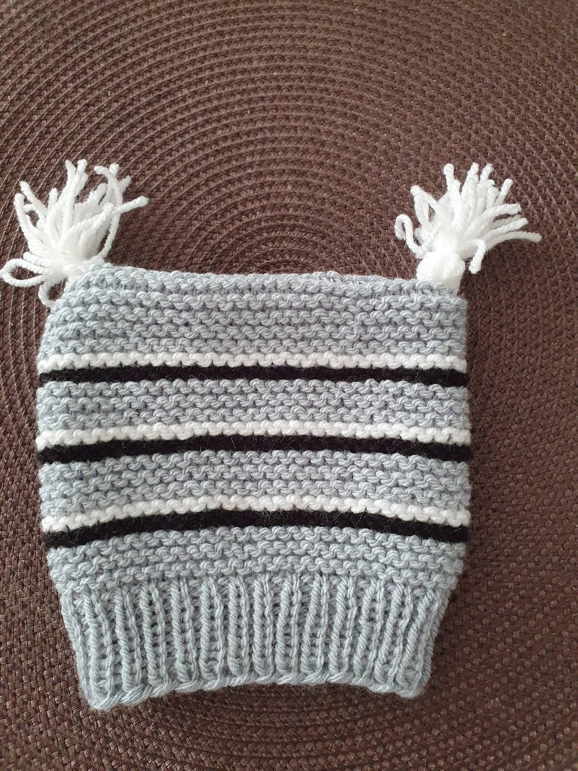 Handgestrickte Babymütze in Grau Ab Ca. 3 Monate von BirgitsStrickstube