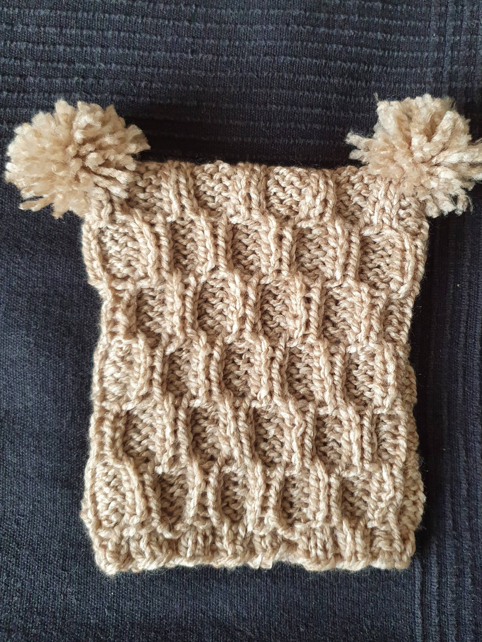 Handgestrickte Babymütze in Hellbraun Ab 0 Monate von BirgitsStrickstube