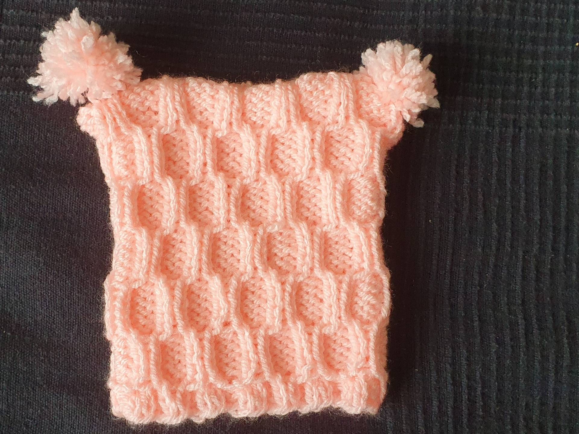 Handgestrickte Babymütze in Rosa Ab 0 Monate von BirgitsStrickstube