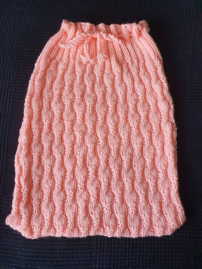 Handgestrickter Pucksack, Schlafsack in Rosa Ab 0 Monate von BirgitsStrickstube