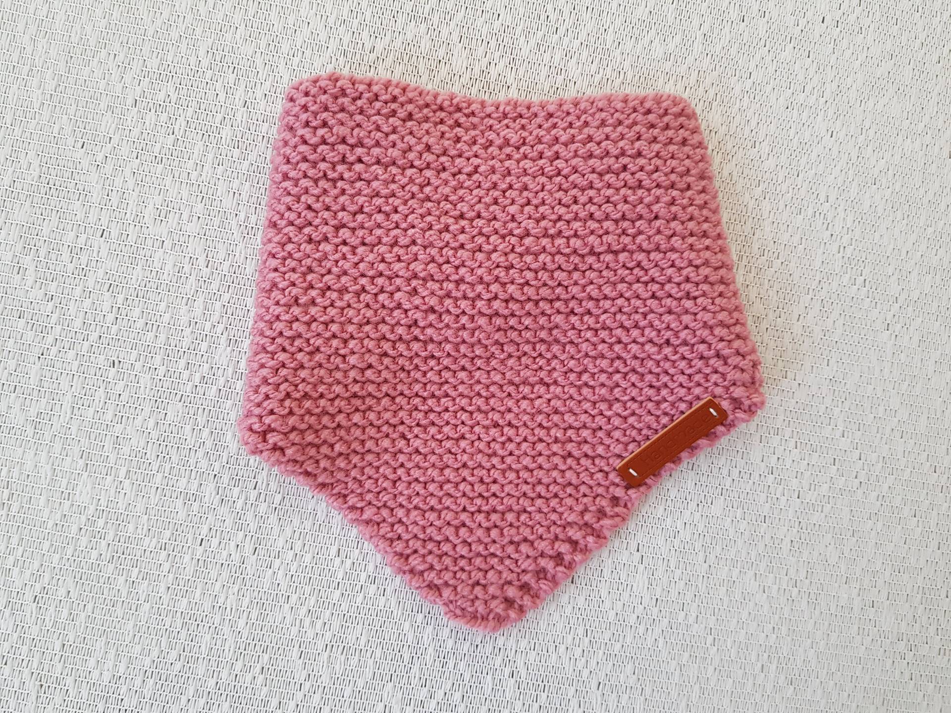 Handgestricktes Dreieckstuch, Halstuch Für Babies, Kleinkinder Und Kinder Ab Ca. 1/2 Jahr, Wächst Mit, in Altrosa von BirgitsStrickstube