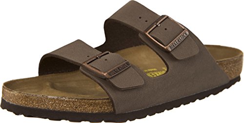 BIRKENSTOCK Unisex-Erwachsene Arizona Birko-Flor Pantoletten, Braun (Mocca), 48 (normal) von BIRKENSTOCK