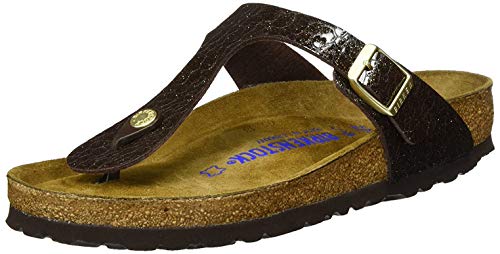 Birkenstock Classic Mädchen Gizeh Birko-Flor Zehentrenner, Braun (Myda Espresso), 35 EU von BIRKENSTOCK