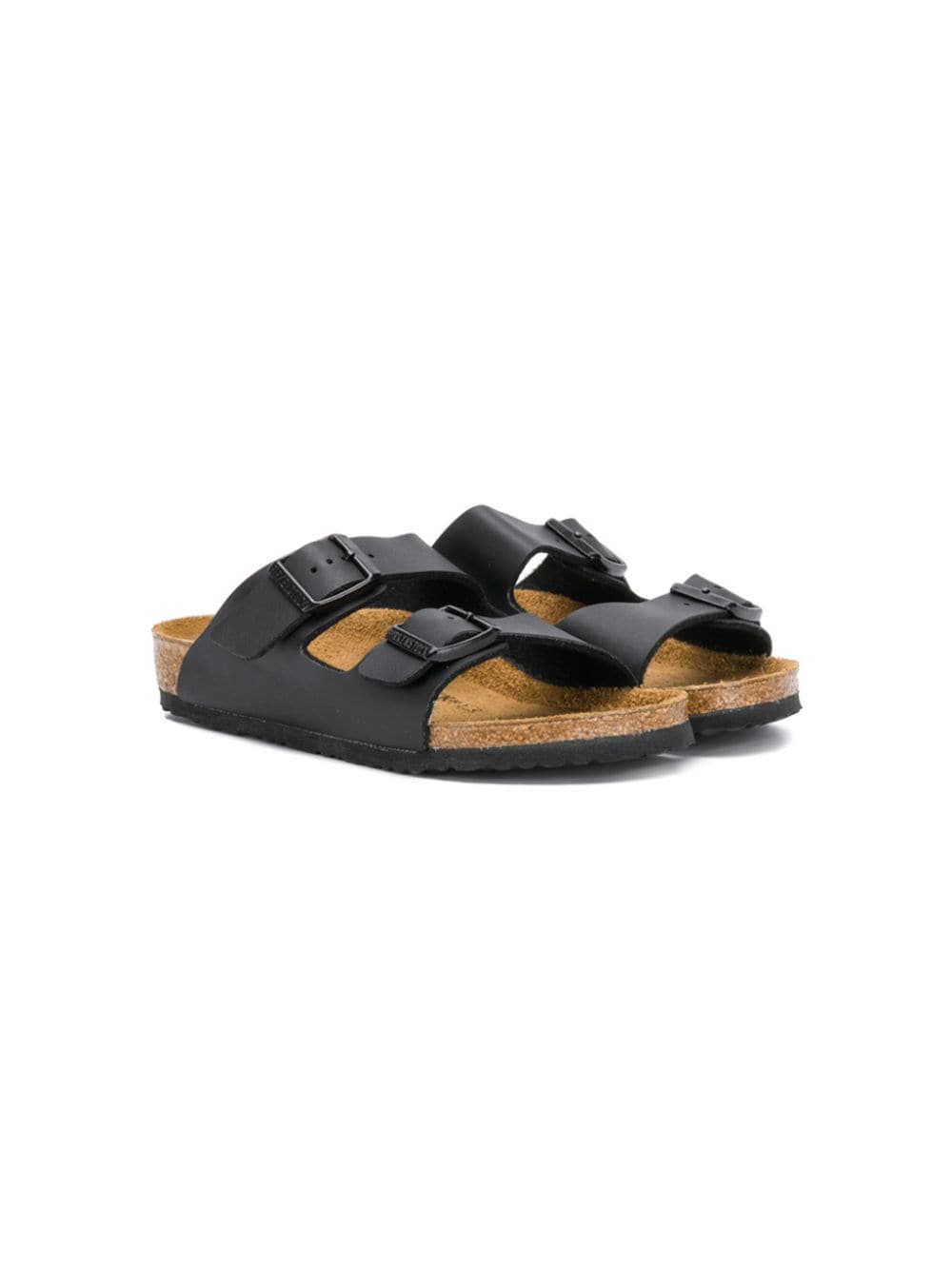 Birkenstock Kids Pantoletten mit Schnallenriemen - Schwarz von Birkenstock Kids