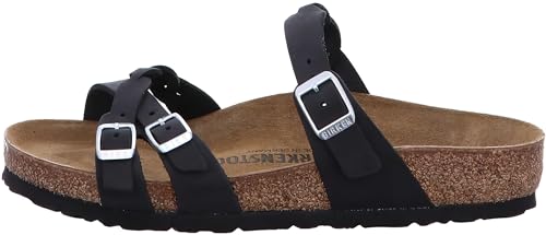 BIRKENSTOCK Franca Oiled Leather Women's Sandals, black, EU 36 (US 5-5.5), 1026295 von Birkenstock