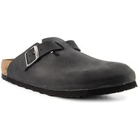 BIRKENSTOCK Herren Pantoffeln schwarz Glattleder von Birkenstock