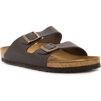 BIRKENSTOCK Herren Pantoletten braun Glattleder von Birkenstock