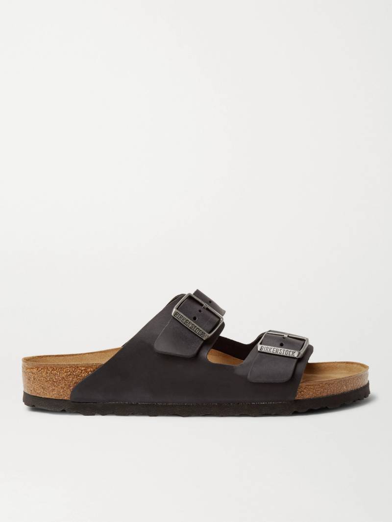 Birkenstock - Arizona Oiled-Leather Sandals - Men - Black - EU 41 von Birkenstock
