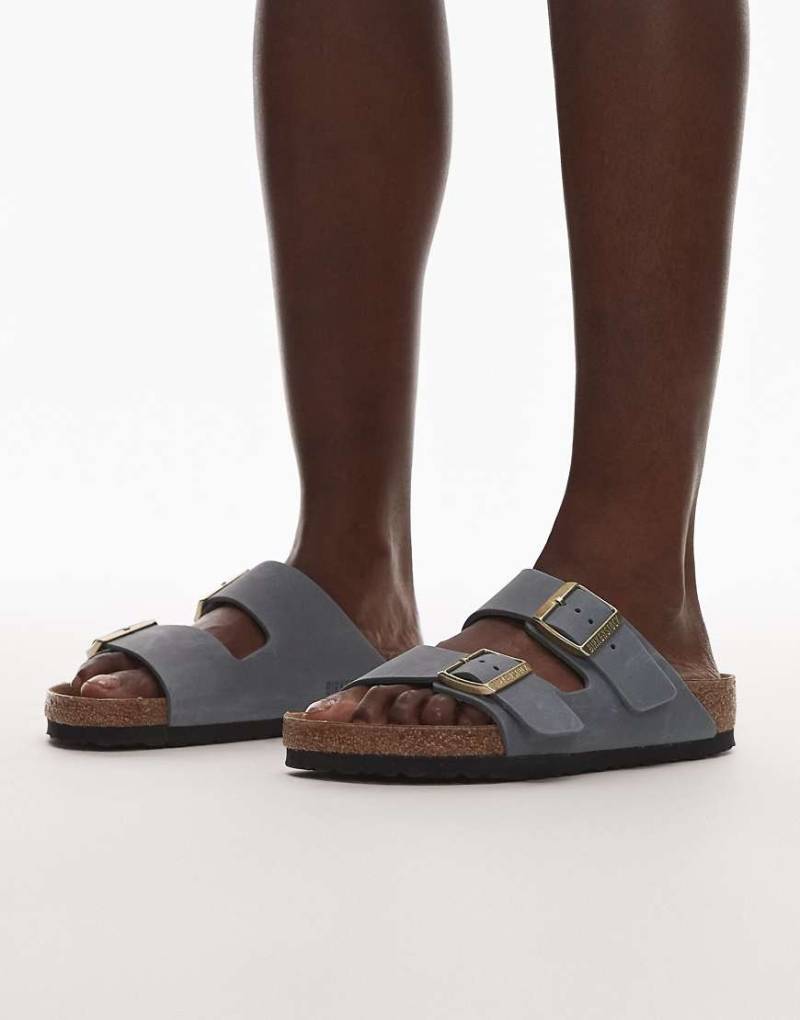 Birkenstock - Arizona - Sandalen aus Leder in Basaltgrau von Birkenstock