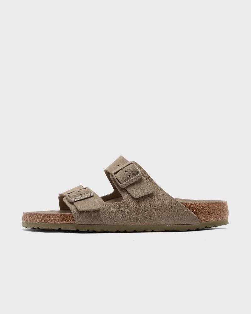 Birkenstock Arizona Soft Footbed Suede Leather men Sandals & Slides green in Größe:47 von Birkenstock