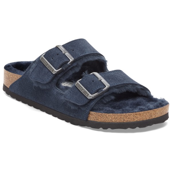 Birkenstock - Arizona Suede Shearling - Sandalen Gr 38 - Regular blau von Birkenstock