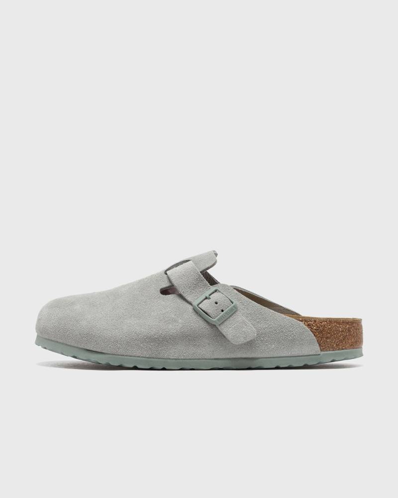Birkenstock Boston Suede Leather men Sandals & Slides grey in Größe:41 von Birkenstock