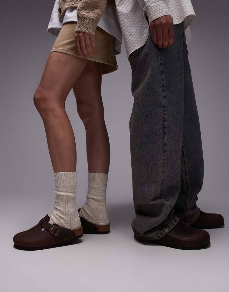 Birkenstock - Boston - Unisex-Clogs aus geöltem Leder in Habana-Braun von Birkenstock