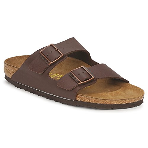 BIRKENSTOCK Arizona, Unisex Pantolette schmale Form, Gr. 36 Braun Dunkelbraun von Birkenstock