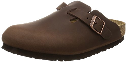 BIRKENSTOCK Boston Oiled Leather 860133, Unisex, Badelatschen, Habana, 43 EU von BIRKENSTOCK